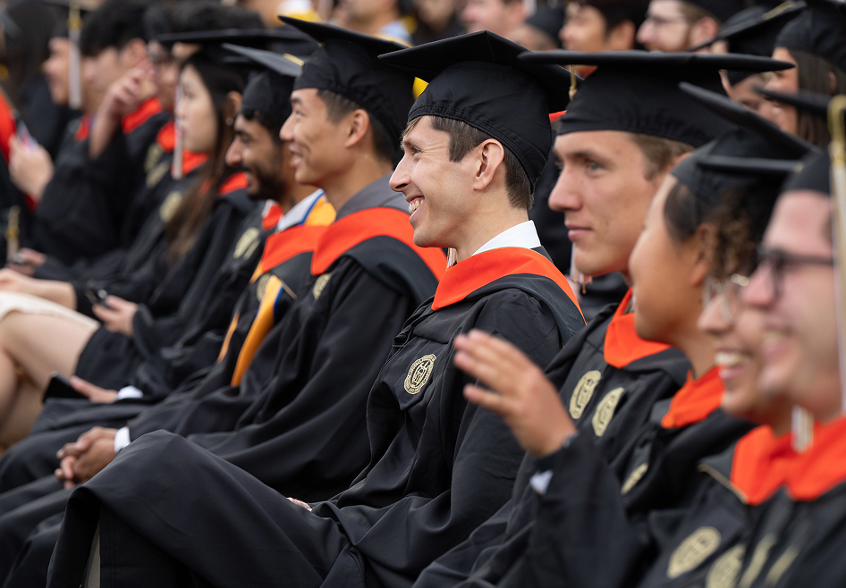 graduates seated in a row